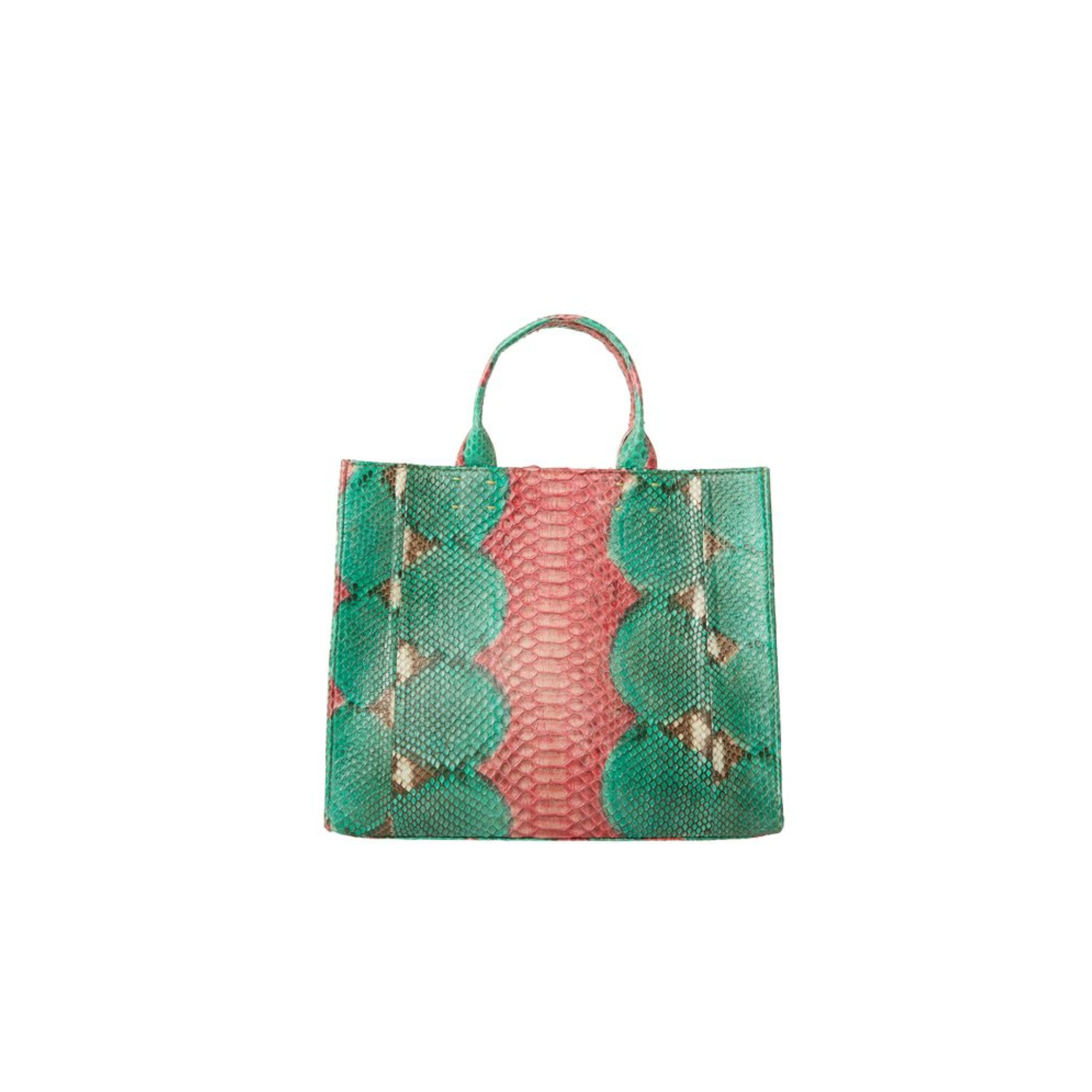 Rainbow snakeskin purse sale